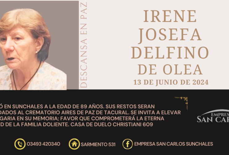 #IreneJosefaDelfino