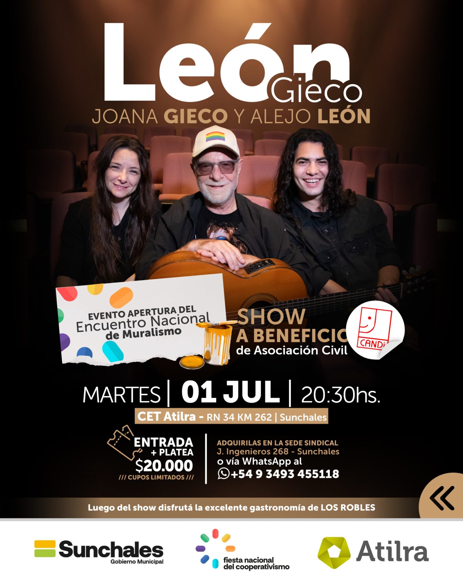 CANDi, LEÓN GIECO SE PRESENTARÁ EN SUNCHALES
