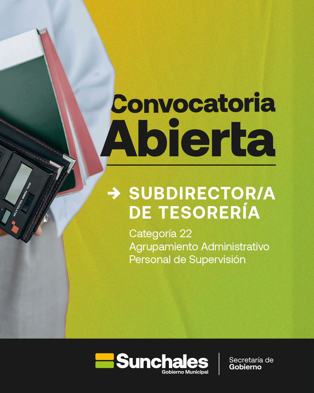 Convocatoria Abierta: Subdirector/a de Tesorería
