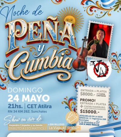 Noche de Peña y Cumbia para celebrar el Día de la Patria
