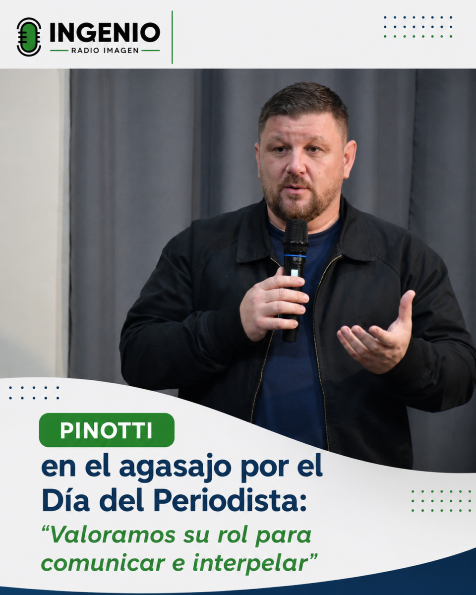 Pinotti en el agasajo por el Día del Periodista