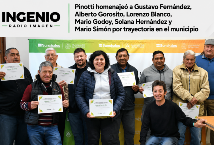 Pinotti homenajeó a 7 empleados municipales