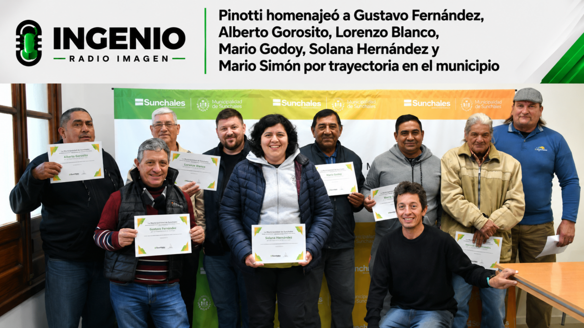 Pinotti homenajeó a 7 empleados municipales