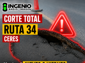 Ruta 34 cerrada al tránsito entre arrufó y ceres por afectaciones en una alcantarilla