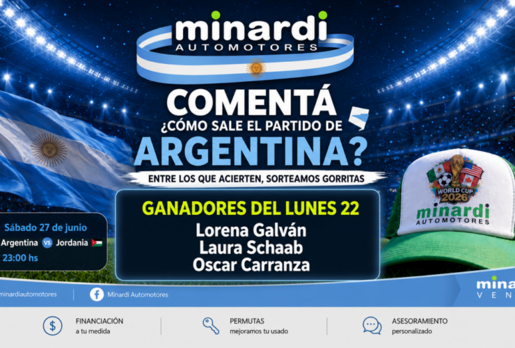 Minardi Automotores premia a los hinchas: 3 ganadores y nuevo sorteo