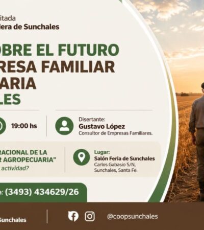 Charla sobre el futuro de la empresa familiar agropecuaria en Sunchales