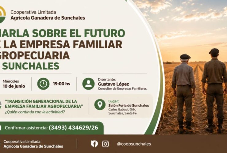 Charla sobre el futuro de la empresa familiar agropecuaria en Sunchales
