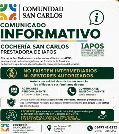 COCHERÍA SAN CARLOS PRESTADORA DE IAPOS