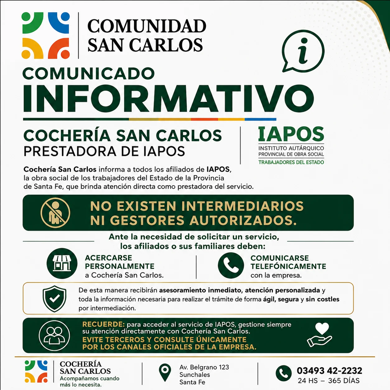 COCHERÍA SAN CARLOS – PRESTADORA DE IAPOS