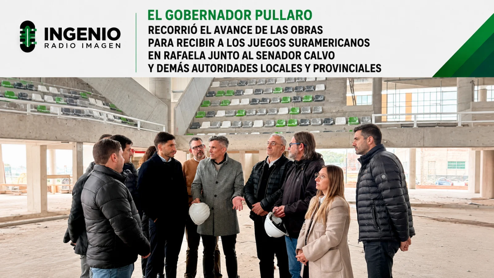 Pullaro recorrió obras para Juegos Suramericanos en Rafaela