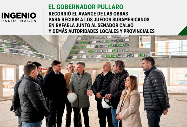 Pullaro recorrió obras para Juegos Suramericanos en Rafaela