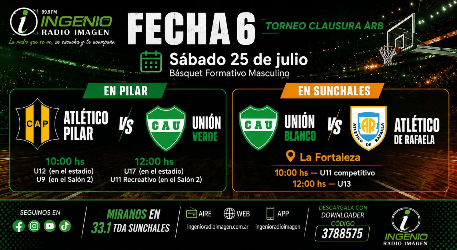 Duelo de formativas enciende el sábado