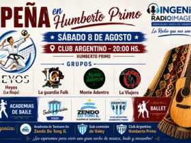 Humberto Primo se prepara para una gran peña folklórica con música, baile y tradición
