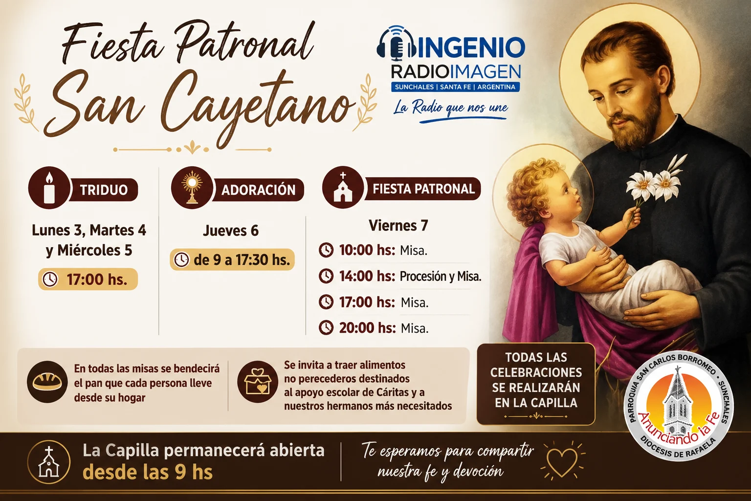 Fiesta Patronal San Cayetano.