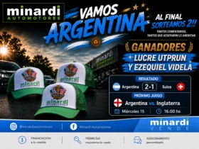 Al final sorteamos dos gorras del Mundial de Minardi Automotores.