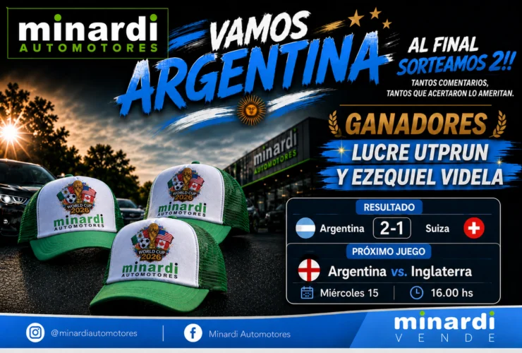 Al final sorteamos dos gorras del Mundial de Minardi Automotores.