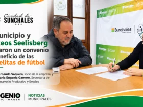 Convenio entre el Municipio y Lácteos Seelisberg para las escuelitas de fútbol