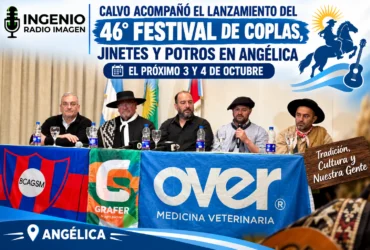 CALVO ACOMPAÑÓ EL LANZAMIENTO FESTIVAL DE COPLAS, JINETES Y POTROS EN ANGÉLICA