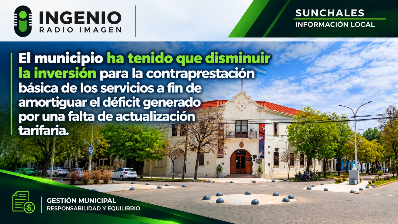 El Ejecutivo propone adecuar las tasas para sostener y mejorar los servicios en Sunchales