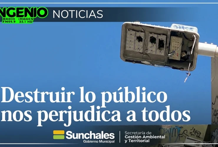  Vandalizaron 5 luminarias nuevas en barrio Moreno