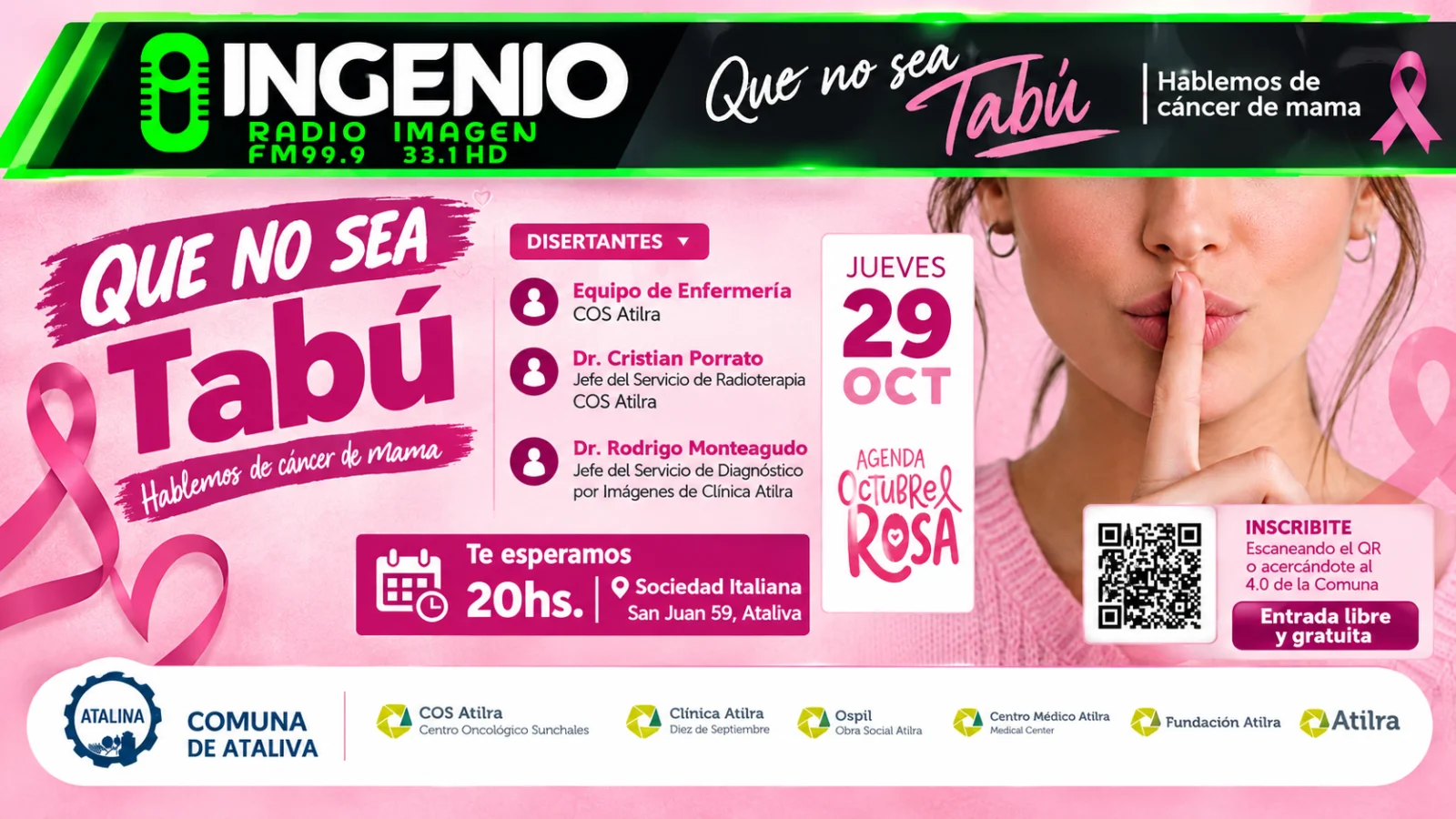 Que no sea tabú, hablemos de cáncer de mama en Ataliva