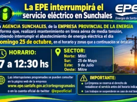 Corte programado de energía en Sunchales