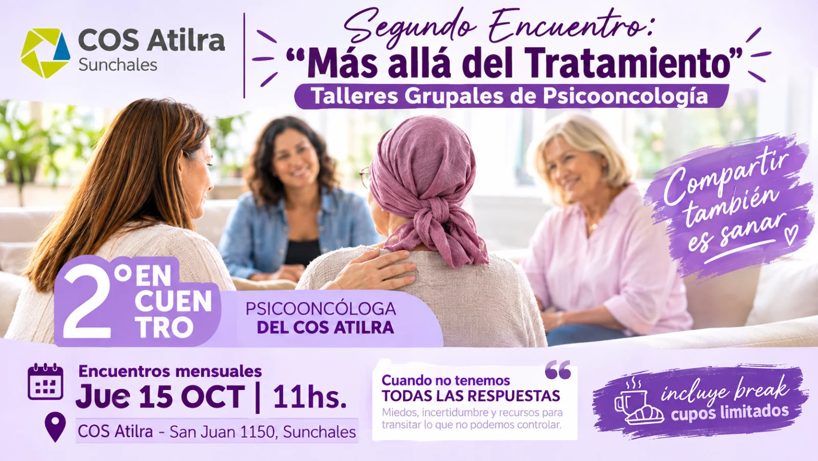 Segundo encuentro Talleres grupales de psicooncología